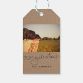 クラフト素朴紙メリークリスマススクリプト写真 ギフトタグ (裏面)