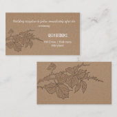 クラフト素朴紙紅葉結婚のインサート エンクロージャーカード (正面/裏面)