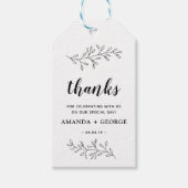クラフト素朴結婚式の引き出物ギフトラベル感謝してい ギフトタグ (正面)