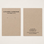 クラフト素朴職人イヤリングジュエリーディスプレイカード (正面&裏面)