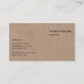 クラフト素朴質感紙ミニマリスト汎用 名刺 (裏面)