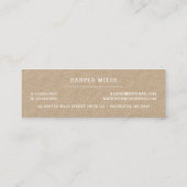 クラフト素朴踊りドッグのロゴミニ名刺 スキニー名刺 (裏面)