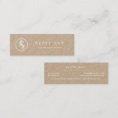 クラフト素朴踊りドッグのロゴミニ名刺 スキニー名刺 (正面/裏面)