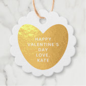 クラフト素朴金ゴールドカスタムハートバレンタインデー フェイバータグ (正面)
