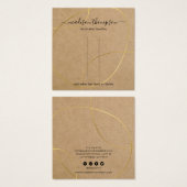 クラフト素朴金ゴールドクリップ表示 (正面&裏面)