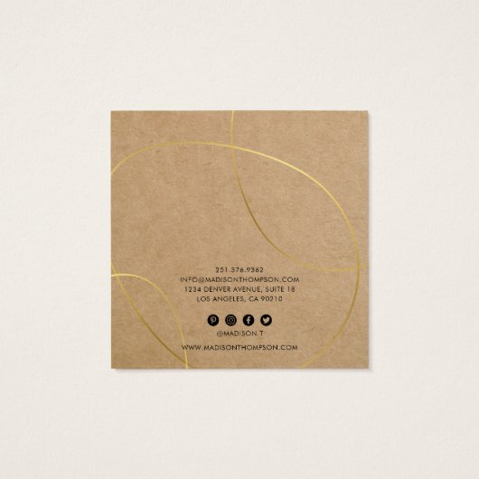 クラフト素朴金ゴールドクリップ表示 (裏面)