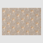 クラフト素朴雪のエレガント多い冬の動物が鹿を追う 薄葉紙 (正面)