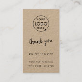 クラフト素朴 |ありがとうございますビジネスロモダンゴ 割引カード (正面)