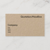 クラフト素朴 – ミニマリスト 名刺 (裏面)