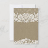 クラフト素朴&レースファームハウスバーンウェディングRSVP 出欠カード (裏面)