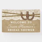 クラフト素朴&レースホースシューブライダルシャワー 横断幕 (横)