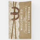 クラフト素朴&レースホースシューブライダルシャワー 横断幕 (縦)