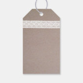 クラフト素朴&ヴィンテージホワイトレース結婚ズ ギフトタグ (裏面)