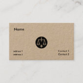 クラフト素朴 – 天秤座〔占星術の〕十二宮図標識 名刺 (正面)