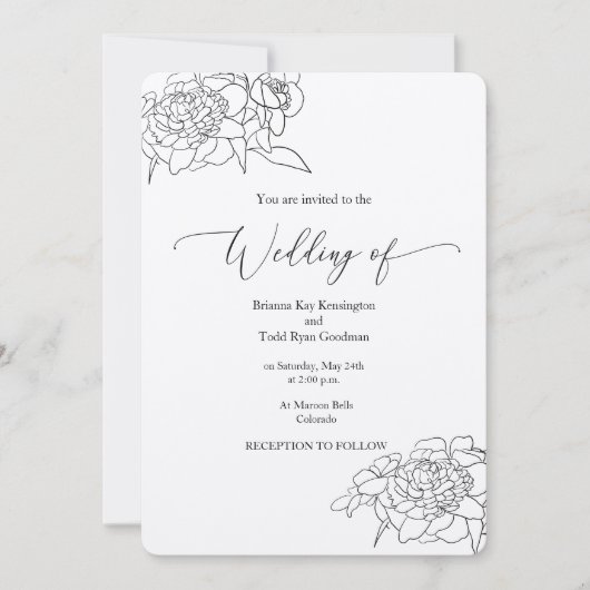 クラフト結婚式招待状シ素朴ック 招待状 (正面)