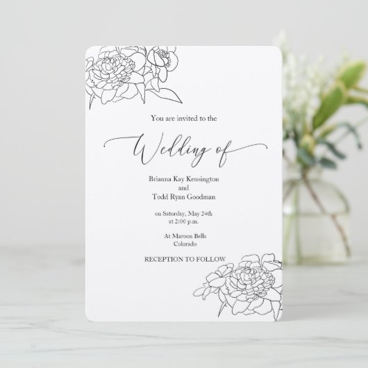 クラフト結婚式招待状シ素朴ック 招待状 (スタンド正面)