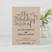 クラフト結婚式招待状 招待状 (スタンド正面)