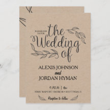 クラフト結婚式招待状