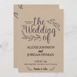 クラフト結婚式招待状 招待状