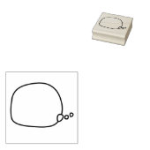 クラフト考えバブルまたはバルーン – 右尾 ラバースタンプ (押印)