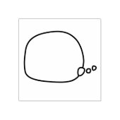 クラフト考えバブルまたはバルーン – 右尾 ラバースタンプ (インプリント)