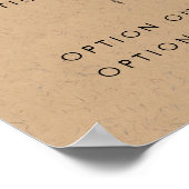 クラフト背景プライスリストメニュー・マットプリント ポスター (角)