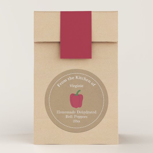 クラフト脱素朴水ベルペッパーラベルシール ラウンドシール