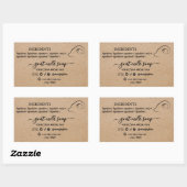 クラフト自家製ヤギ石鹸ラベル長方形シール 長方形シール (シート)