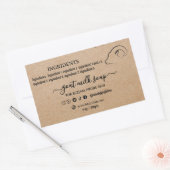 クラフト自家製ヤギ石鹸ラベル長方形シール 長方形シール (封筒)