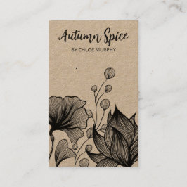 クラフト自然イヤリングディスプレイカード 名刺