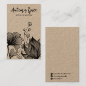 クラフト自然イヤリングディスプレイカード 名刺 (正面/裏面)