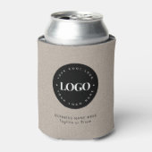 クラフト自然カスタムビジネス会社ロゴ文字 缶クーラー (缶正面)