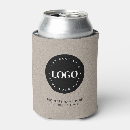クラフト自然カスタムビジネス会社ロゴ文字 缶クーラー (缶正面)