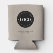 クラフト自然カスタムビジネス会社ロゴ文字 缶クーラー (裏面)