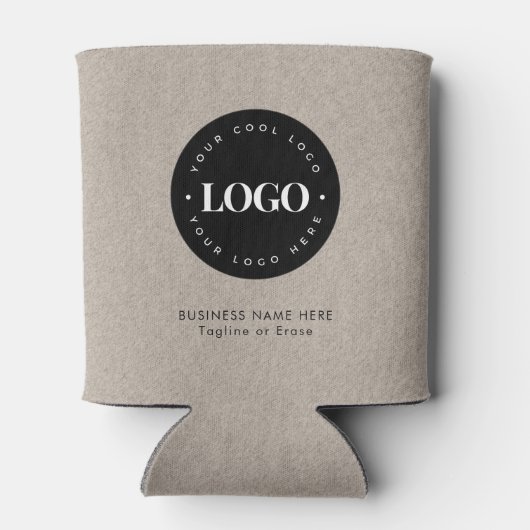 クラフト自然カスタムビジネス会社ロゴ文字 缶クーラー (裏面)