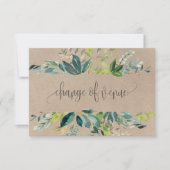 クラフト葉の変更の会場詳細カード 出欠カード (正面)