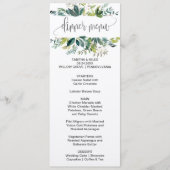 クラフト葉ディナーメニューカード メニュー (正面)