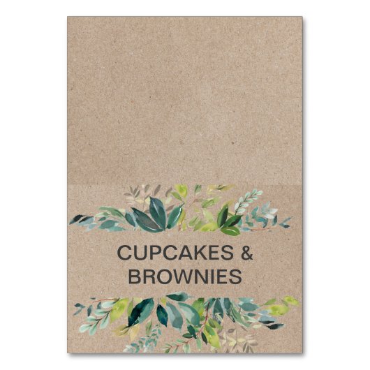 クラフト葉ビュッフェ食品ラベル テーブルナンバー (正面)