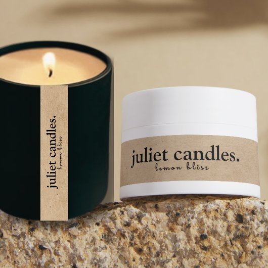 クラフト薄型キャンドルタンパー防止シールラベル ラベル