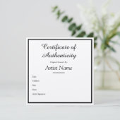 クラフト証明書 本物のアートクラフト証明書 招待状 (スタンド正面)