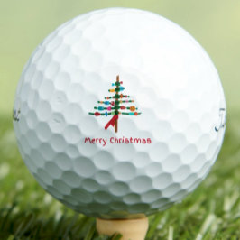 クラフト調のキュートなクリスマスツリー - 祝祭のホリデーギフト ゴルフボール