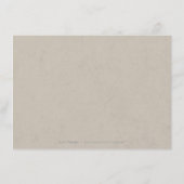 クラフト赤レースのラスティックカントリーウェディングレセプション エンクロージャーカード (裏面)