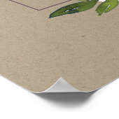 クラフト赤面ブルゴーニュフローラ婚約歓迎 ポスター (角)