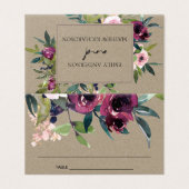 クラフト赤面ブルゴーニュ結婚フローラ座席表 (外部フラット)