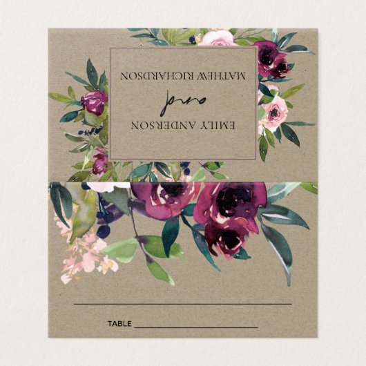 クラフト赤面ブルゴーニュ結婚フローラ座席表 (外部フラット)