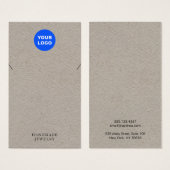 クラフト追加ロゴネックレスブレスレット表示カード (正面&裏面)