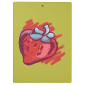 クラフト金ゴールドのイチゴ クリップボード (裏面)