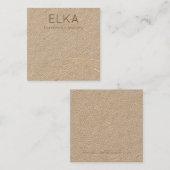 クラフト金ゴールドドットスクエアイヤリングディスプレイカード スクエア名刺 (正面/裏面)