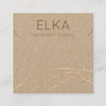 クラフト金ゴールドドットスクエアネックレスディスプレイカード