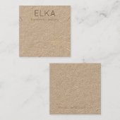 クラフト金ゴールドドットスクエアネックレスディスプレイカード スクエア名刺 (正面/裏面)